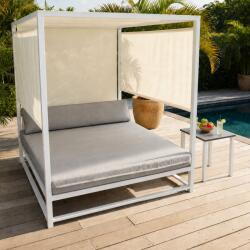 Aurora Double Daybed White Grey Poolside Terrace Aletraris Furniture Cyprus